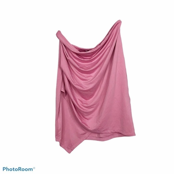 Superdown pink asymmetric strapless top - Picture 4 of 6